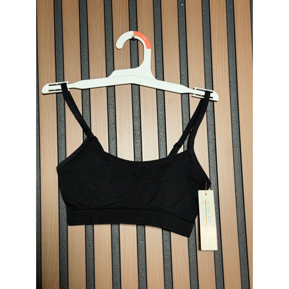 Colsie‎ Women Black Seamless Lounge Bralette Adjustable Straps Size XS NWT